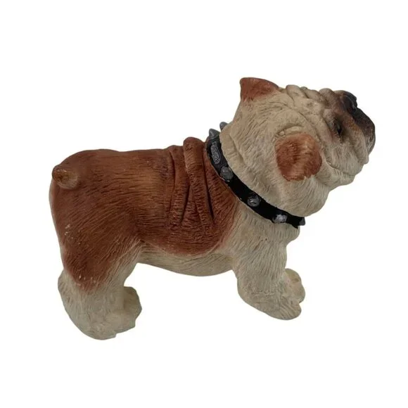 English Bulldog Resin Figurine Spiked Collar - Picture 8 of 11